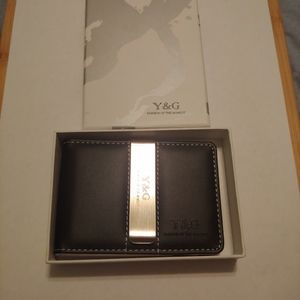 3/$15 NIB Y&G Black White Wallet with Money Clip